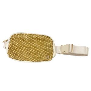 STUDIO NYC Gold/Ivory Waist Bag Adjustable Zip Closure